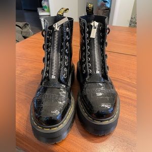 Dr Martens crock embossed platform boots